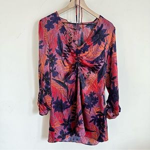 Zara Floral Satin Effect Mini Dress